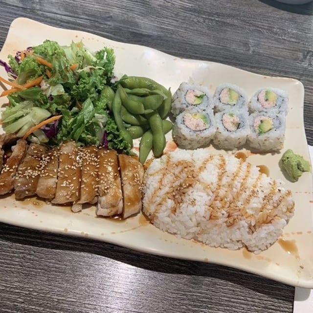Ch Teriyaki & Cali Roll Bento.